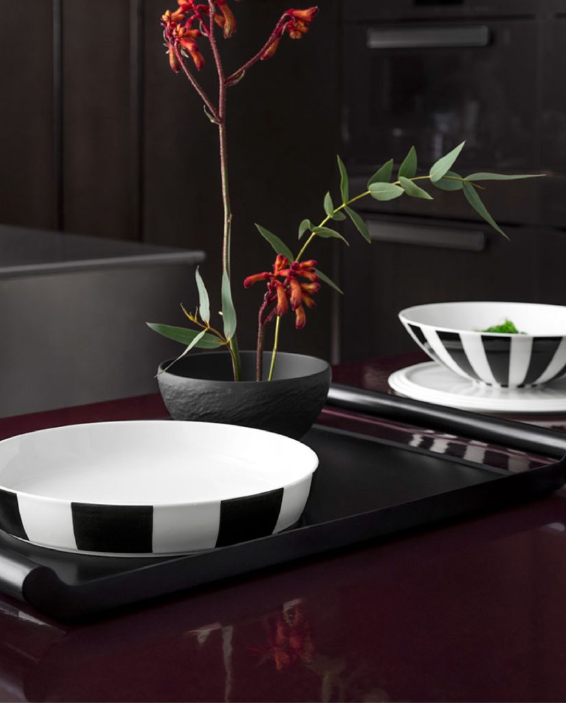 Villeroy und Boch Schalen mit schwarz weißem Muster